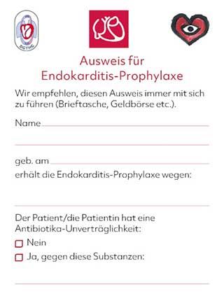 Titelbild vom Endokarditisausweis