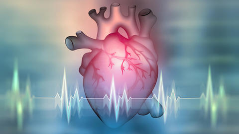 Abbildung von einem Herzen und einem Herzschlag